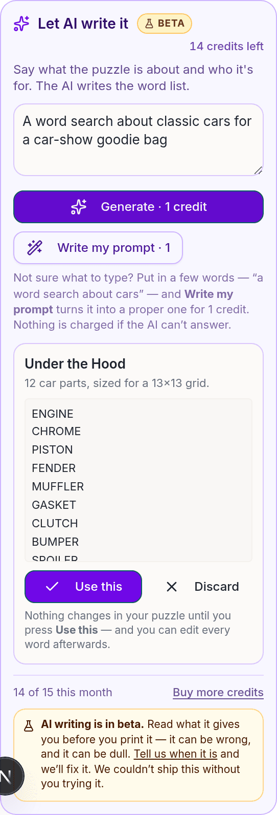 AI Puzzle Maker: One Sentence, Seven Kinds of Puzzle