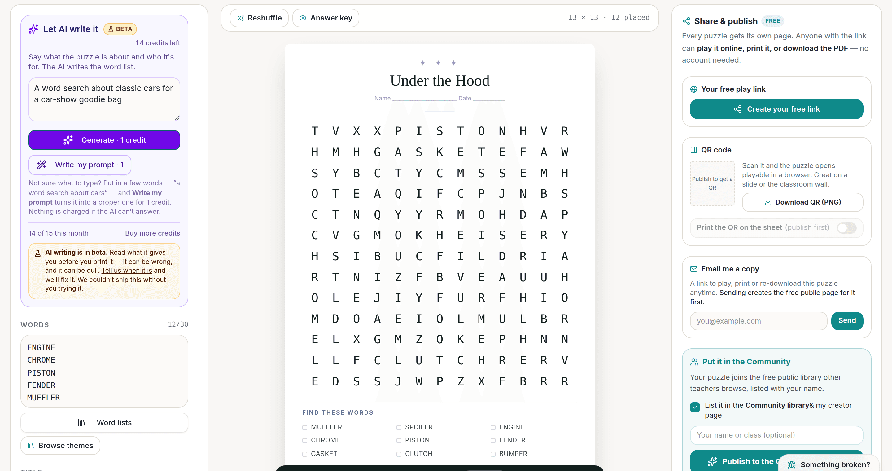 AI Word Search Generator: A Puzzle From One Sentence