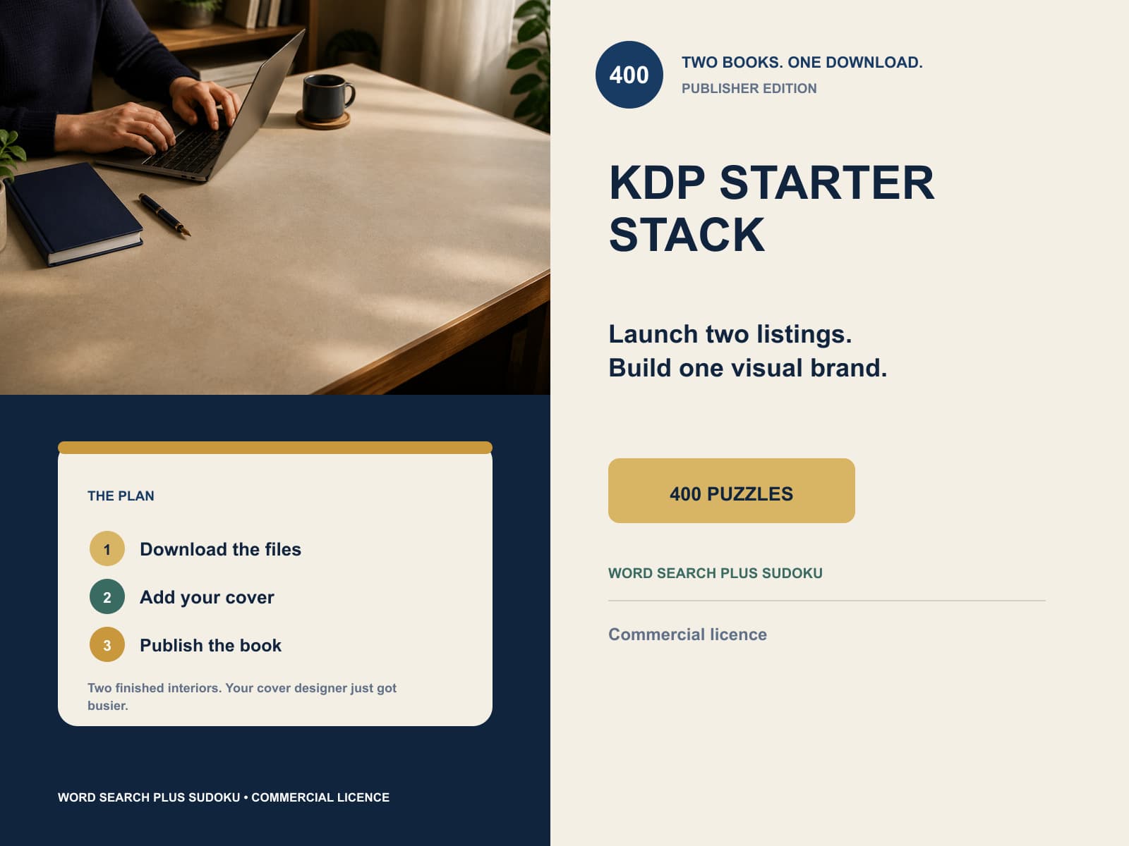 kdp starter stack editorial product overview with product-specific lifestyle photography and key facts.
