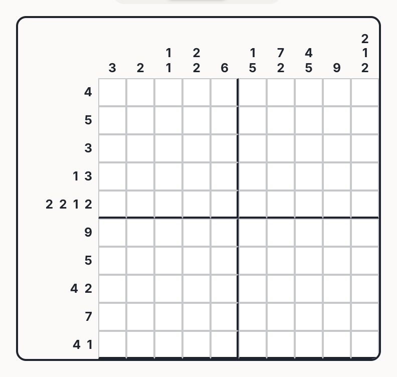 Nonograms puzzle being solved on PuzzlePage