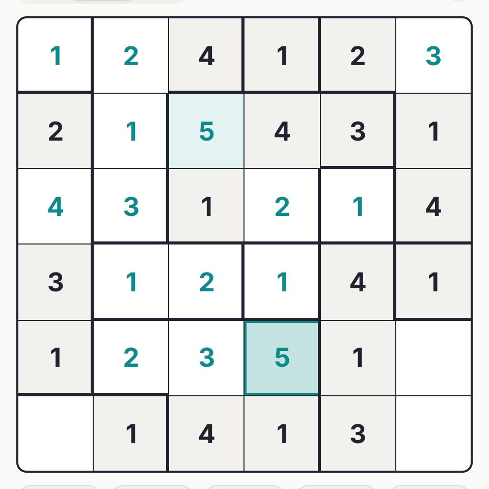 Ripple Effect puzzle being solved on PuzzlePage