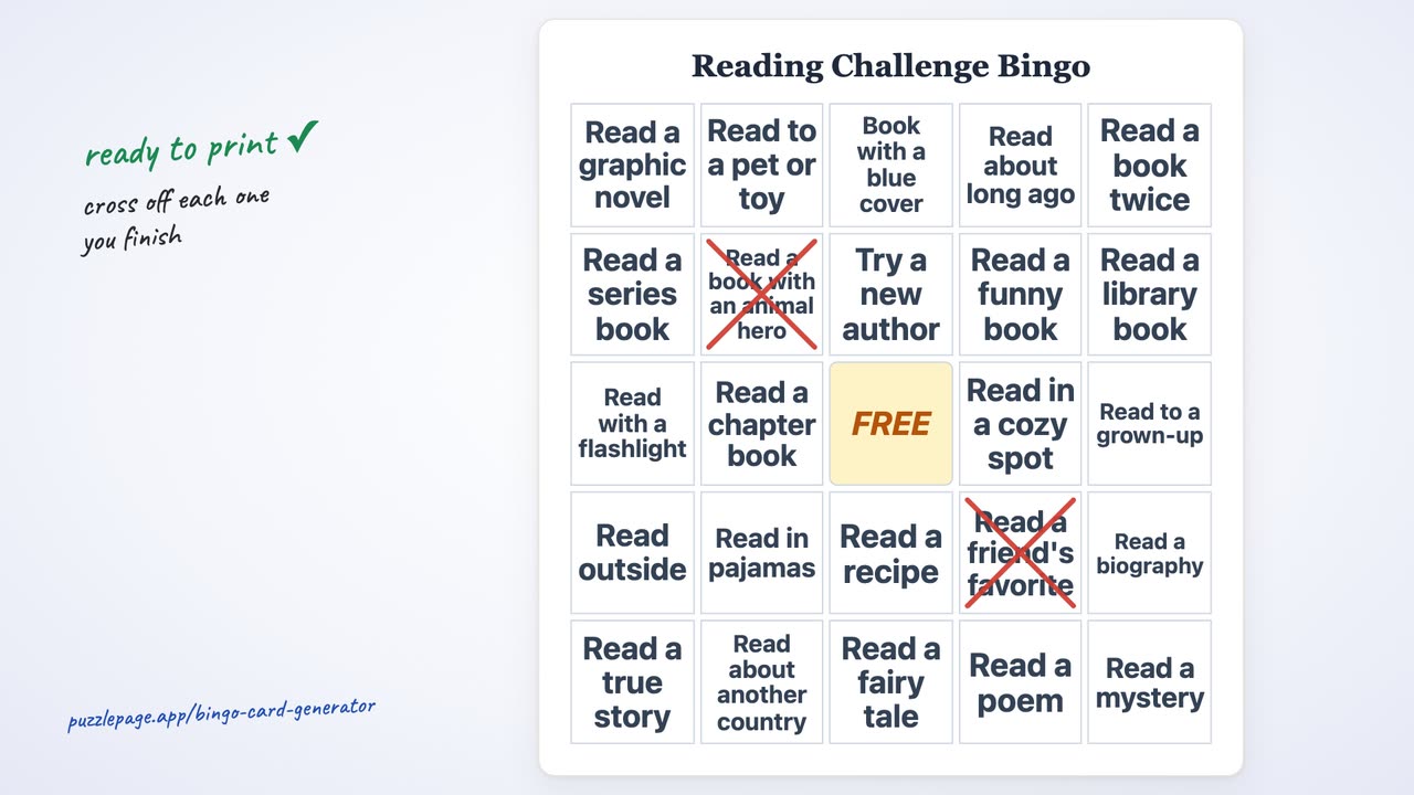 Make bingo cards — animated walkthrough