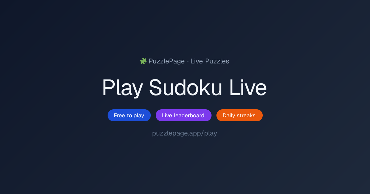 Play Sudoku Free Online – Daily Streaks & Leaderboard | PuzzlePage